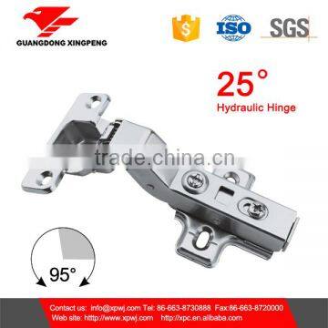 Special angle 25 degree soft closing hinge furniture hinge