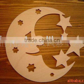 Moon decoration (wood craft/gift in laser cut&engraving)