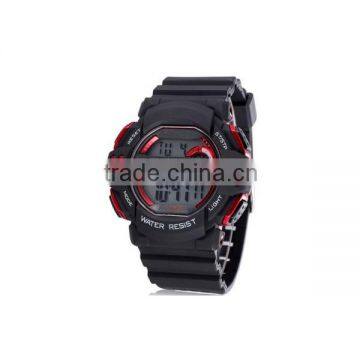 Four pusher water resistant plastic led digital watch