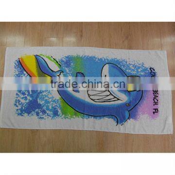 fiber reactive printed velvet beach towel advertising