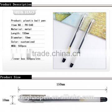 Office&school Promotional Smooth Roller Pen Ball With Clear Plastic Pen Tubes Plastic Pen photo-2