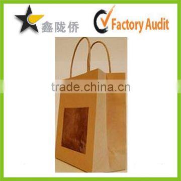 2015 fashion custom made die cut window bag spot uv