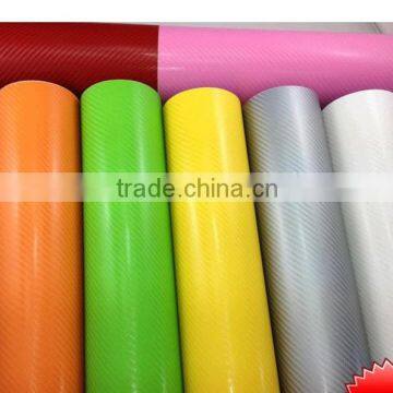 High glossy pvc self-adhesive air free bubbles 4D carbon fiber vehicle wrap