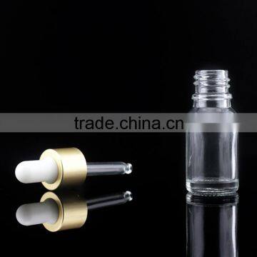 Empty 30ml Clear Glass Dropper Bottle With Different Cap Factory