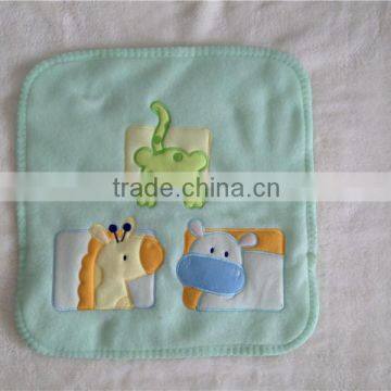 High quality embroidered cute children's micro fleece pillowcase with zipper