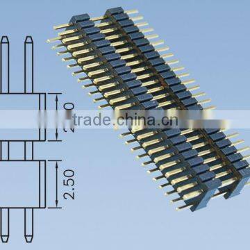 Pitch: 1.27mm 180 Degree Pin Header Double Row Double Body H=2.5