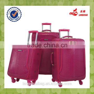 3 Pcs Luggage Set Fashion Leading Designer 4 Wheel Luggage Pink Matching Color Travel Suitcase Bag