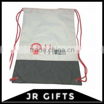 Modern design Grey 210D Nylon sports drawstring bag