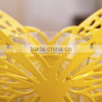 European Modern Minimalist Pastoral Candle Holder Zakka Iron Butterfly Candle Lantern Wedding Props photo-3