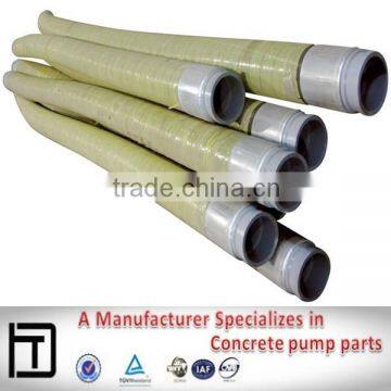 DN125 Concrete Pump Parts Rubber Hose With Forging Weld-on Ends