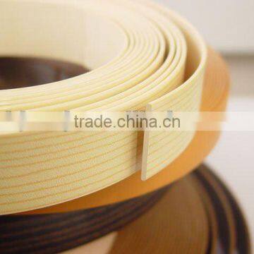 high quality pre-glued pvc wood grain edge band for MDF