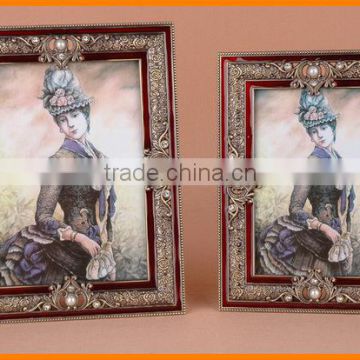 Continental shelf Continental white metal frames frame combination photo frame swing sets Korean personalized photo frame swing