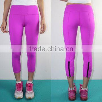 Purple High Waist Nylon Spandex Fitness Gym Sport Slim Fit Running Yoga Pants, Active Wear, Fitness Wear, Yoga Wear, Gym Wear,