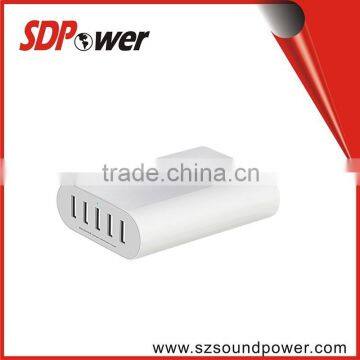 5V 10A 5USB charger with approved SAA FCC CE SAA ROHS CCC