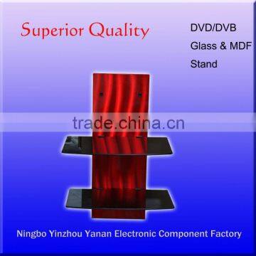 Double Tiers DVD/DVB Shelf High Quality Glass shelf MDF