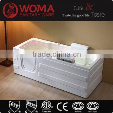 multifunction walk in bathtub with waterfall and adjustable lift seat for handicapped people Q375L
