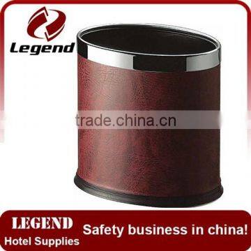 Hot Type Leather Body Recycling Waste Bin Metal Inner photo-3