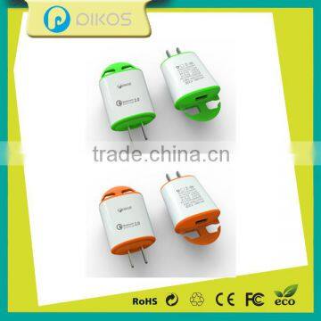 Professional 5V 2.1A Dual USB AC DC Travel Adapter