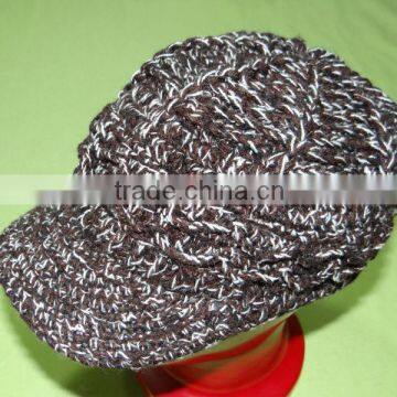 The high quality wool beanie hat with cable knitted pattern