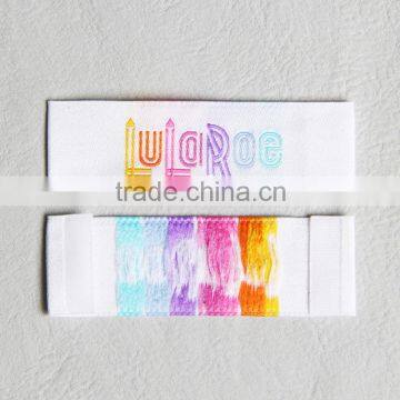 Labeling Factory Custom Woven Label Made by 50D Yarn for Continental-cut Shirt
