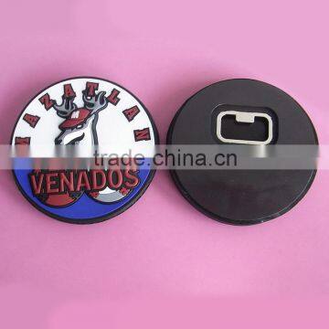 Baseball Team Gifts 3D Round Bottl Opener Back Fridge Magnets