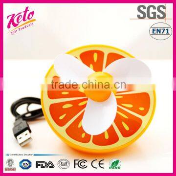 2016 New Arrival Summer Promotion Gift Fruit Orange Watemelon Portable mini Fan USB fan