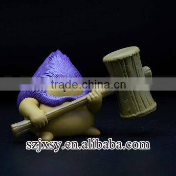 custom small cartoon resin plastic figure with hammer