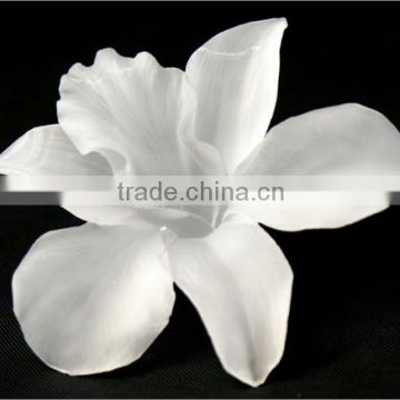 orchid crafts white flower bedroom decoration liuli colored glaze