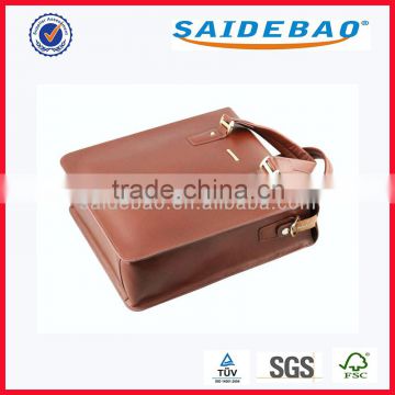 2016 genuine leather business briefcase, men leather laptop bag