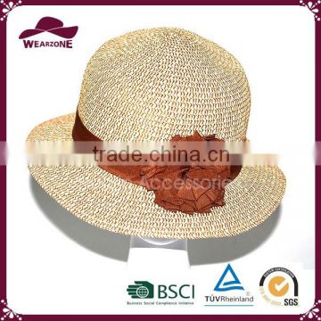 Low price China market of summer straw bucket hat for women