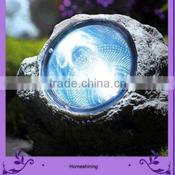 resin stone garden solar spot lights for decor