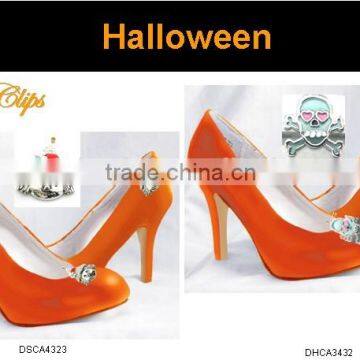 Fashion metal Halloween shoe clips jewelry set ,Customized Colors or LOGO and OEM design accept