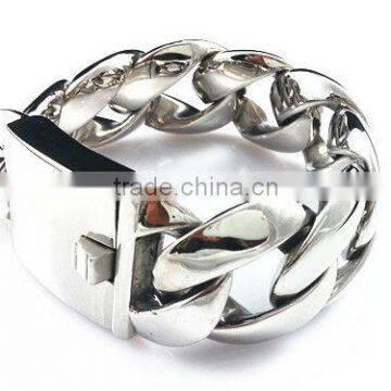 B188 fashion high super big size 316l stainless steel bracelets