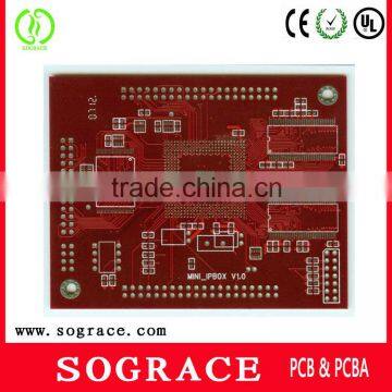 High-quality Rigid FR4 HASL single side 1.6mm red soldermask samsung washing machine pcb board