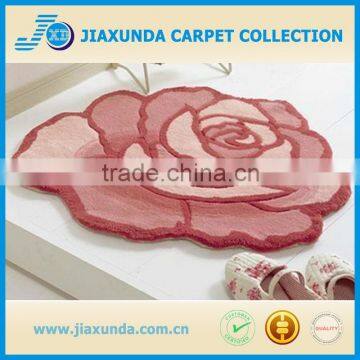Rose flower new design cut pile area rug
