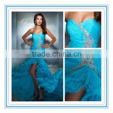 Hot Sale Sweetheart Neckline Blue Western Evening Dresses Made in Turkey (EVMA-1010)