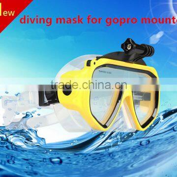 swimming mask goggles for gopro accessory with snorkeling mask set