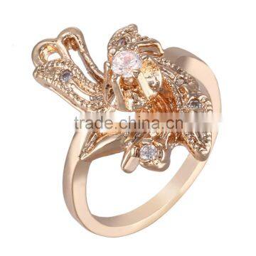 Exaggerate Sparkling Women Summer Jewelry Austria Crystal Ring for Banquet