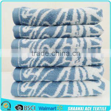 Blue and white two color jacquard towel bath jacquard towel