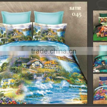 Cotton 3d Printed bedding sets 80S 400T