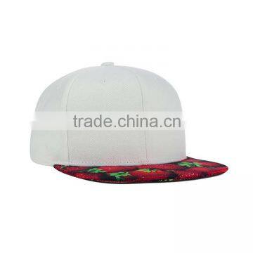 Custom Design Blank Snapback Hat With Printed Brim photo-3