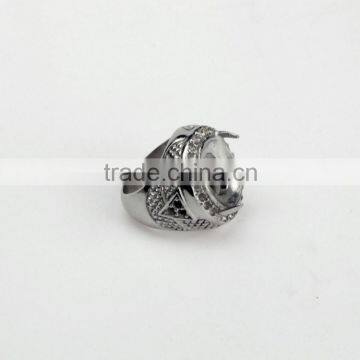 New product design 2015 stainless steel indonesia titanium ring for gemstone