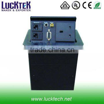 CE Approved UK hidden desktop socket with box