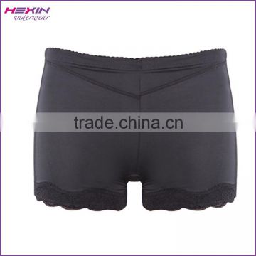 New Design Fashion Lace Hem Waist Slimming Black Butt Lifter Panty