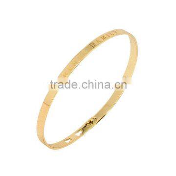 Memories Bangles With Customize Design Word 'FOREVER FAMILY' With 4mm/7mm Width photo-3