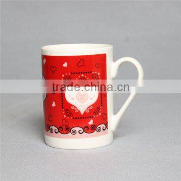 Red Decal Mug Bone China Set With Cute Design for Promotional photo-2