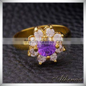 High Quality Brass Fashion Flower Ring Gold Jewelry Ring Yiwu Factory Jewelry photo-3