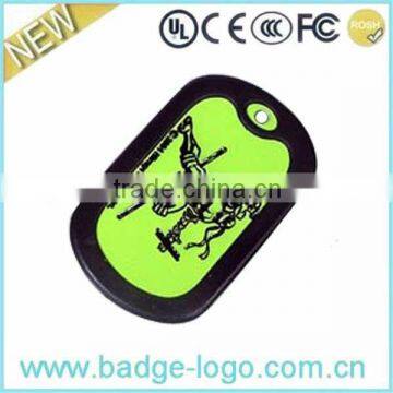 Custom Blank Fashional Dog Tag with Rubber Ring