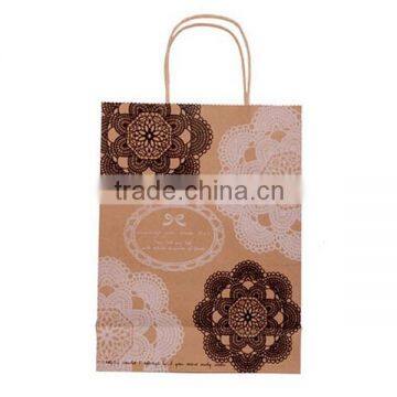 Simple Print Brown Paper Shopping Bag