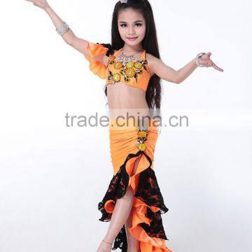 Wuchieal High Grade Stage Performance Belly Dance Costumes for Kids in 4 Colors photo-3